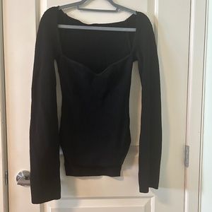 Black Long Sleeve Top (size L)
